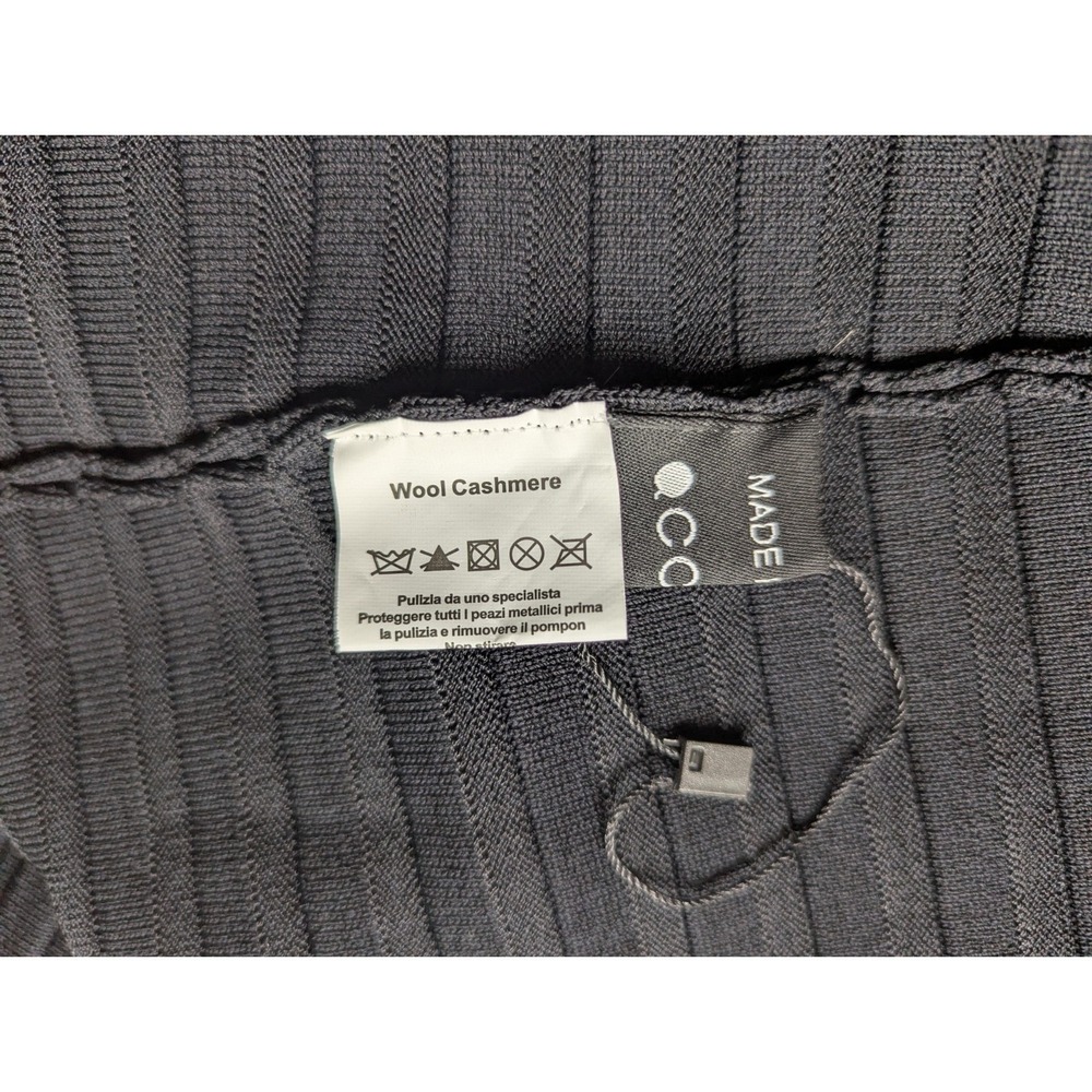 Acciaio Made In Italy Wool Cashmere Long Jacket Vest Navy Nautical Wear to Work - Picture 7 of 11